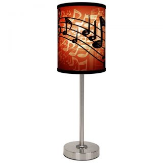 Lamp In A Box Red Musical Notes Brushed Nickel Table Lamp Today $48