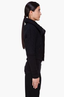 Rick Owens Lilies Black Angora Asymmetric Jacket for women