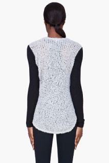 Helmut Lang Grey Alpaca Mohair Sweater for women