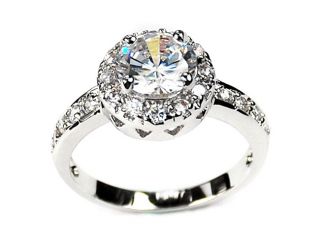 14k White Gold Overlay Solitaire Ring Today $20.49 4.1 (56 reviews