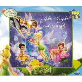 Tinkerbell Disney Fairies 100 Piece 9 1/8 X 10 3/8 Jigsaw