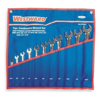 Westward 3XU45 Combo Wrench Set, 5/16 15/16 in., 11 Pc