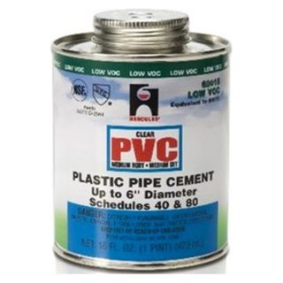 60020 1 Quart Clear Medium Body Medium Set PVC Cement, Pack of 12