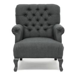 Joussard Gray Linen Club Chair