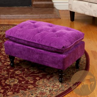 Christopher Knight Home Chloe Tufted Purple Fabric Ottoman Today $99