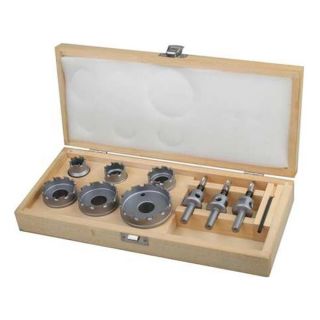 Westward 6EXN7 Hole Cutter Kit, Carbide, 9 Pc
