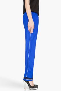 Lanvin Royal Blue Silk Trousers for women