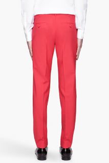 Jonathan Saunders Strawberry Red Wool Francis Trousers for men