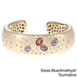 Rivka Friedman Burnished Gemstone Cuff Bracelet