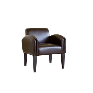 Dark Brown Bi cast Leather Arm Chair