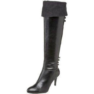  Nine West Womens Stepinout Boot,Black Leather,9 M US: Shoes
