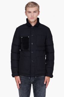 Junya Watanabe Black Padded Oxford Jacket for men