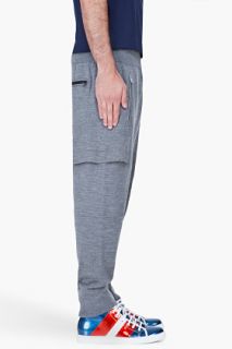 Y 3 Grey 3/4 Soft Lux Pants for men