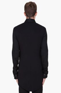 Denis Gagnon Black Leather Front Shirt for men