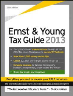 Ernst and Young Tax Guide 2013 (Paperback) Today $17.41
