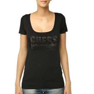 GUESS T Shirt Femme Noir.   Achat / Vente T SHIRT GUESS T Shirt Femme
