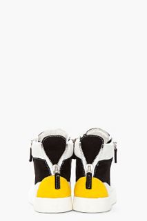 Giuseppe Zanotti Black & Yellow Suede London Donna Sneakers for women