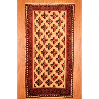 Balouchi Ivory/ Red Wool Rug (31 x 61) Today $274.99