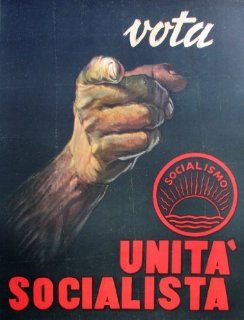1940 50s Italian Socialism Socialist Vintage Propaganda