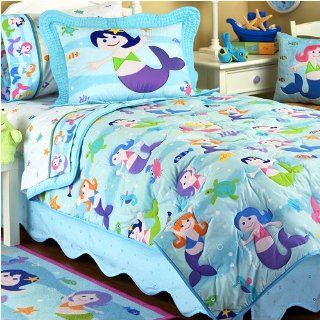 Olive Kids Mermaids Queen Size Comforter 8PC Bed In A Bag