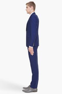 Alexander McQueen Indigo Wool Blend Suit for men