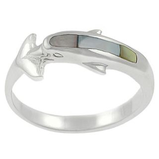 Tressa Sterling Silver Mother of Pearl Dolphin Ring Today $26.99 Sale