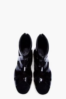 Alejandro Ingelmo Black Patent Combo Thriller Sneakers for men