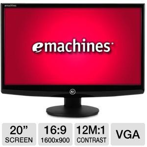 eMachine E202HL 20in 1600x900 LCD Monitor Refurb