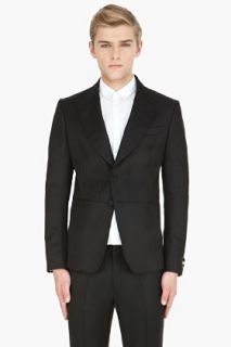 Alexander McQueen Black Victorian Twill Blazer  for men