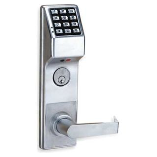Trilogy By Alarm Lock DL3500CRL/26D Code Access Lock, Chrome, Lever, 12 Button