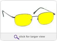 NIGHT DRIVING GLASSES WITH CANARY YELLOW POLYCARBONATE DOUBLE SIDED