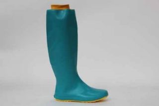 com Amaort Designer Roll Up Green Rain Boots Rubber Boots XXL Shoes