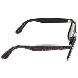 Ray Ban RB 2140 1089 Black Freedom Print Wayfarer Sunglasses