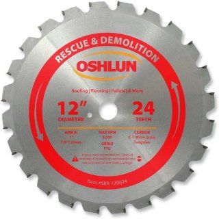 Oshlun SBR 120024 12 Inch 24 Tooth FTG Saw Blade with 1 Inch Arbor (7