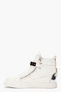 Giuseppe Zanotti Off white Leather London Donna Sneakers for women
