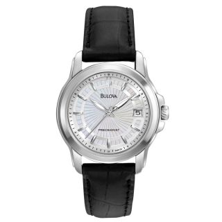 Precisionist Leather Strap Steel Watch Today $129.99