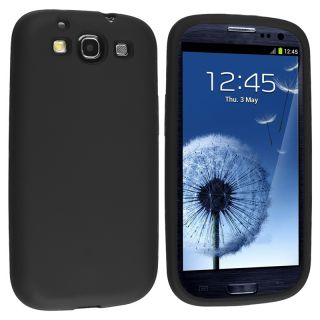Black Silicone Skin Case for Samsung Galaxy S III i9300