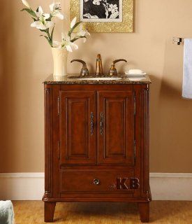 Vanity Furniture with Baltic Brown Granite Top 207: Home & Kitchen