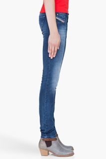 Diesel Skinny Blue Getlegg Jeans for women