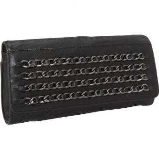 Jessica Simpson Chain Reaction Clutch (Black) Clothing