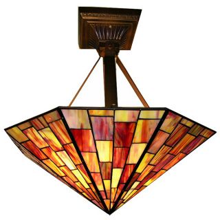 Tiffany style Red Hanging Lamp