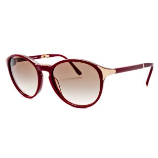 Chloe Womens Burgundy/Brown Gradient Fashion Sunglasses