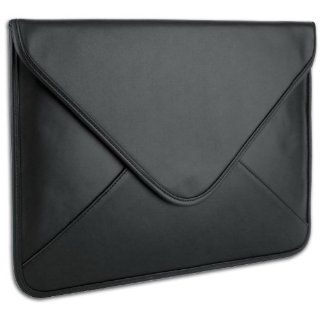 Black Generic Leather Laptop Sleeve Envelop Case designed for Apple
