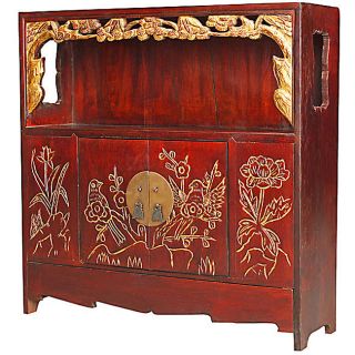 Handmade Gold trim Wood Storage/ Display Cabinet