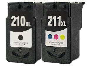 XL High Capacity 2 Pack Printer Ink Cartridge for CANON PG 210 CL 211
