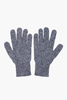 Theory Grey Melange Colossus Gloves for men