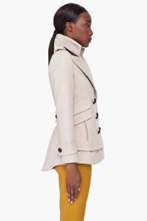 Smythe Taupe Double Breasted Pea Coat for women