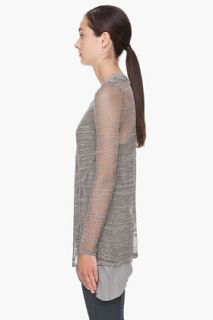 Helmut Lang Grey Knit Errant Sweater for women