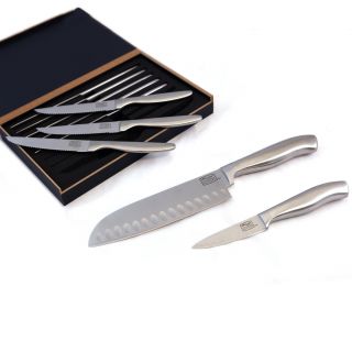 Chicago Cutlery 11 piece Matched Santoku, Parer and Steak Knife Set