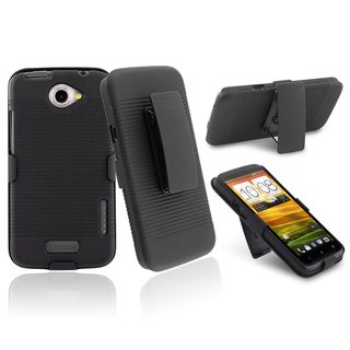 BasAcc Black Holster with Stand for HTC One X